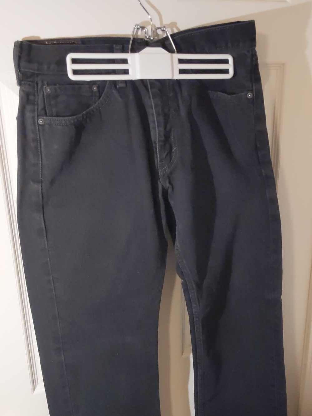 Levis 505 Black Jeans 32x29 (32x30 Tag) Straight Leg - Picture 3 of 17